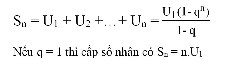 Công thức tổng n số hạng đầu tiên